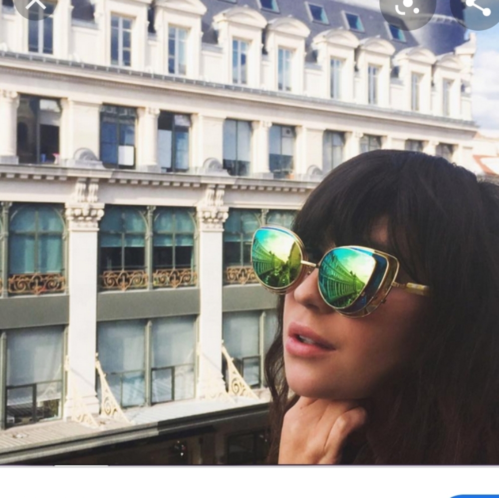 Fendi Gold and Green Sunglasses